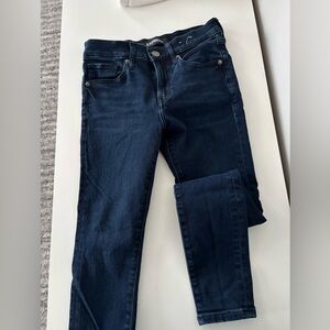 Stretch ankle mid rise jeans